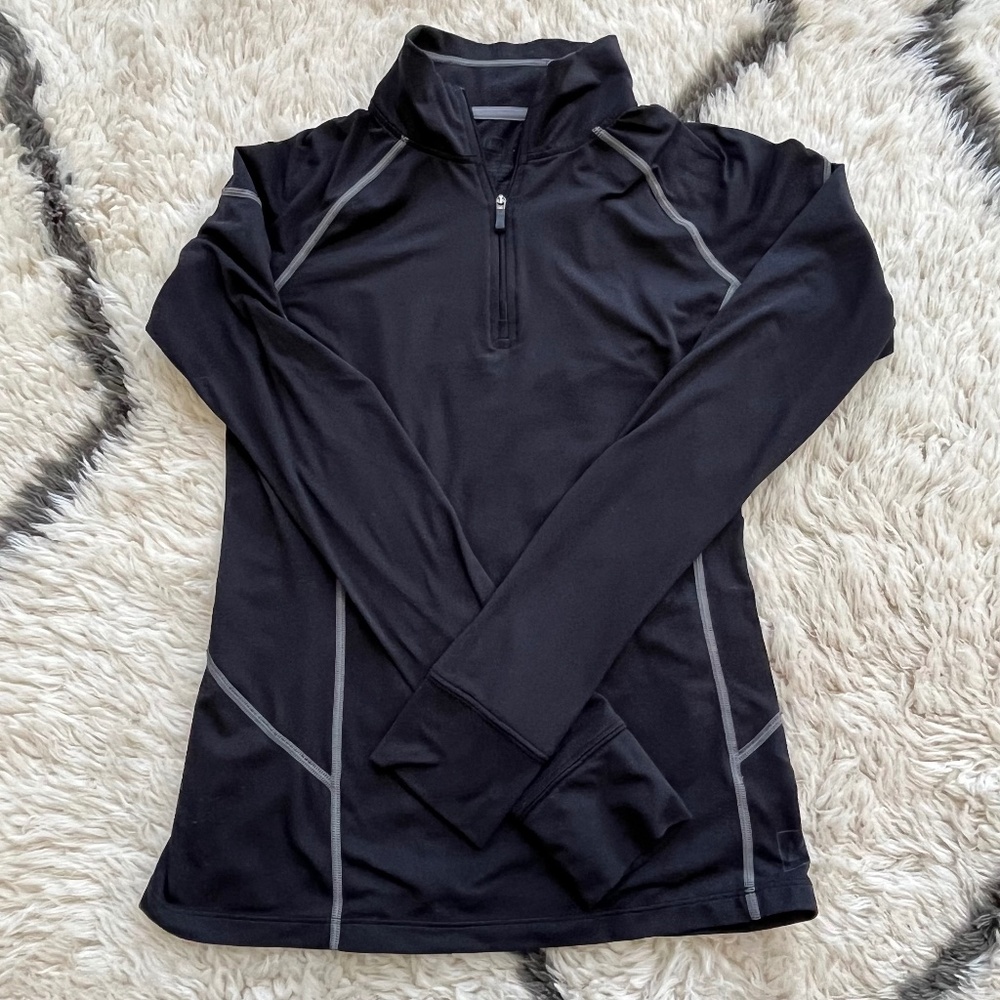 REI Midweight Base Layer Half-Zip long sleeve top – Black – XS